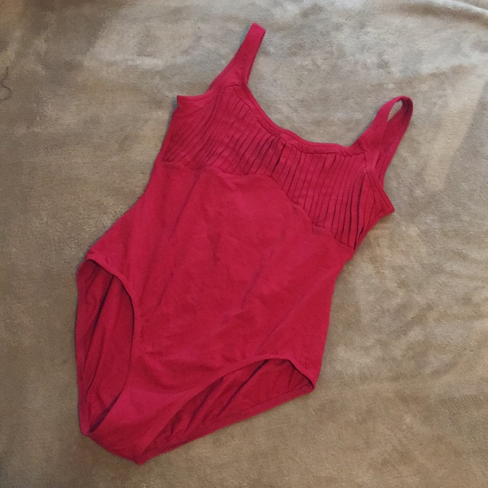 Bloch - Red Low-back Leotard. 💃🏼